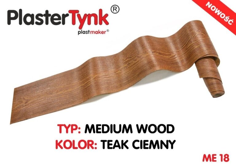 Elastyczna deska elewacyjna PLASTERTYNK Medium Wood "teak ciemny" ME 18 20x250cm