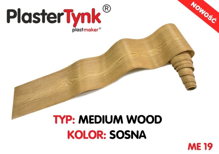 Elastyczna deska elewacyjna PLASTERTYNK Medium Wood "sosna" ME 19 20x250cm