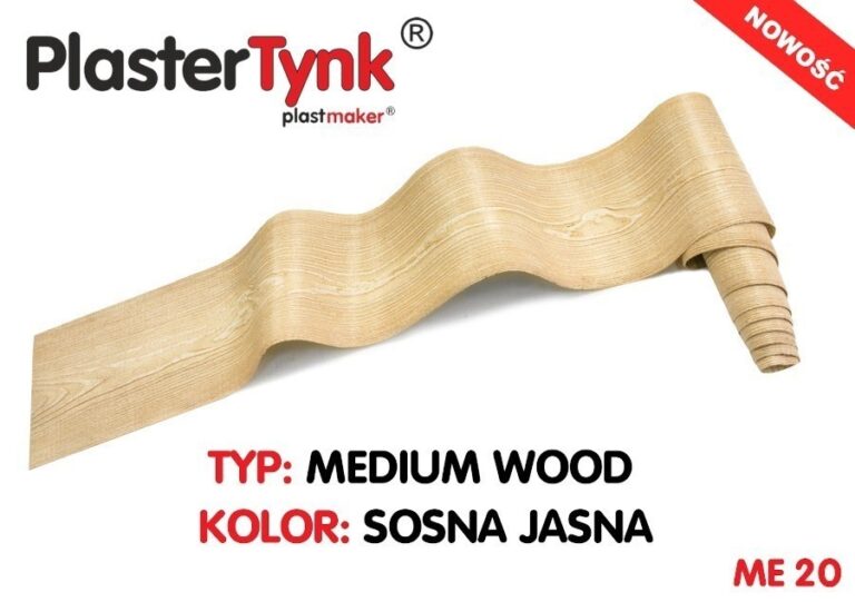 Elastyczna deska elewacyjna PLASTERTYNK Medium Wood "sosna jasna" ME 20 20x250cm