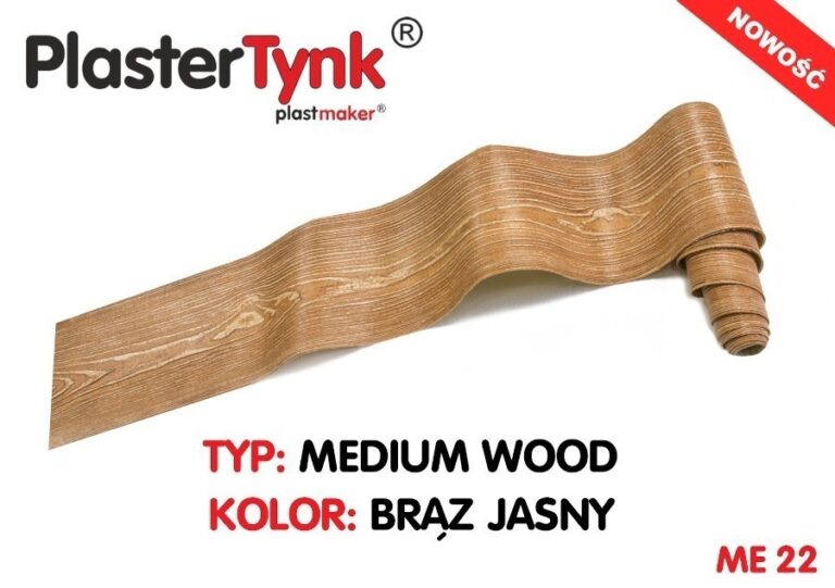 Elastyczna deska elewacyjna PLASTERTYNK Medium Wood "brąz jasny" ME 22 20x250cm