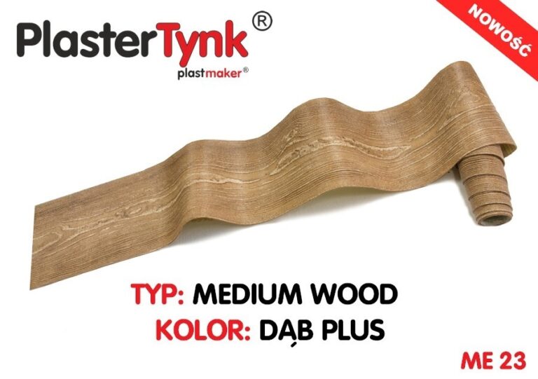 Elastyczna deska elewacyjna PLASTERTYNK Medium Wood "dąb plus" ME 23 20x250cm