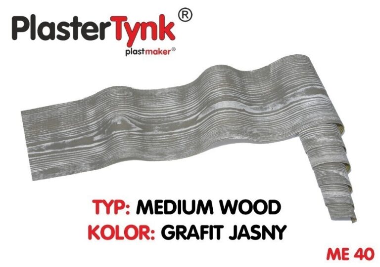 Elastyczna okładzina PLASTERTYNK Medium Wood "grafit jasny" ME 40 20x250cm
