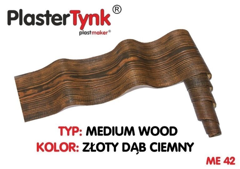 Elastyczna deska elewacyjna PLASTERTYNK Medium Wood "złoty dąb ciemny" ME 42 20x250cm