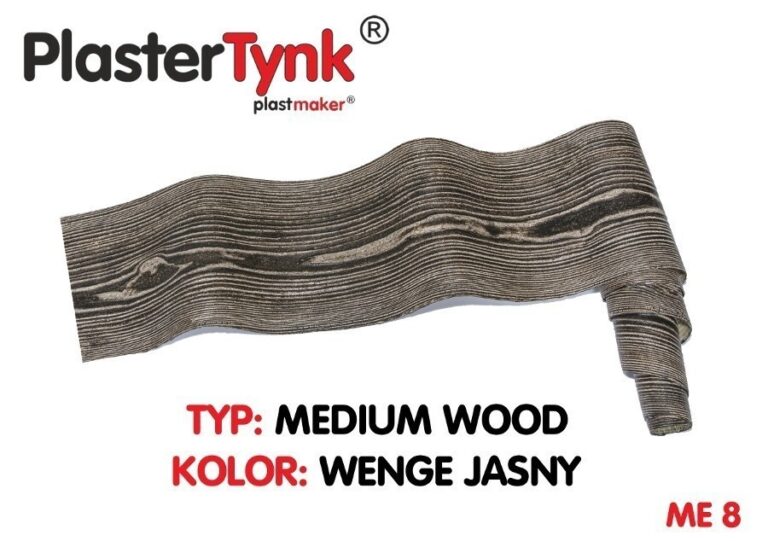 Elastyczna deska elewacyjna PLASTERTYNK Medium Wood "wenge jasny" ME 8 20x250cm